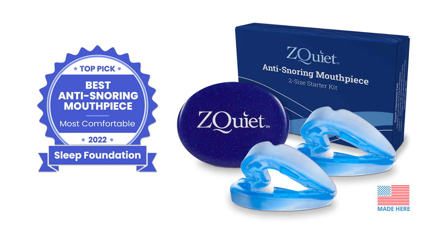 ZQuiet Named 2022 “Best Anti-Snoring Mouthpiece - Most Comfortable” by Sleep Foundation