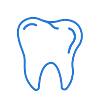 Tooth graphic to represent dentist designed