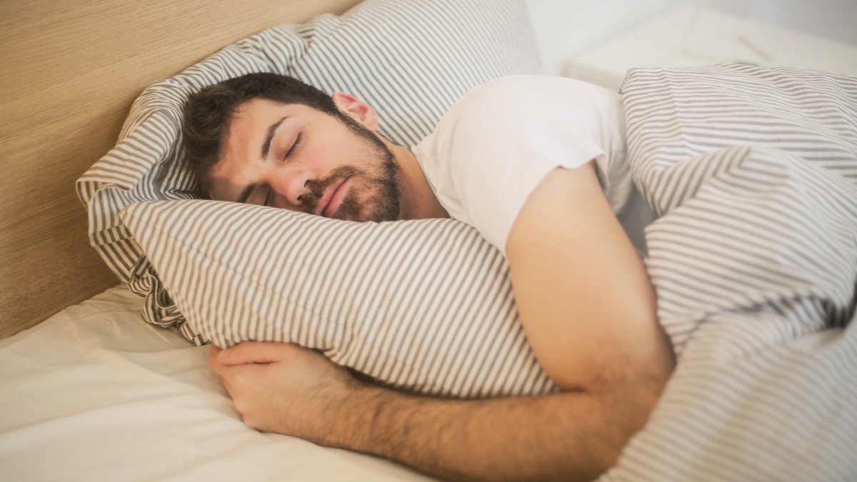 Man Sleeping Peacefully Without CPAP