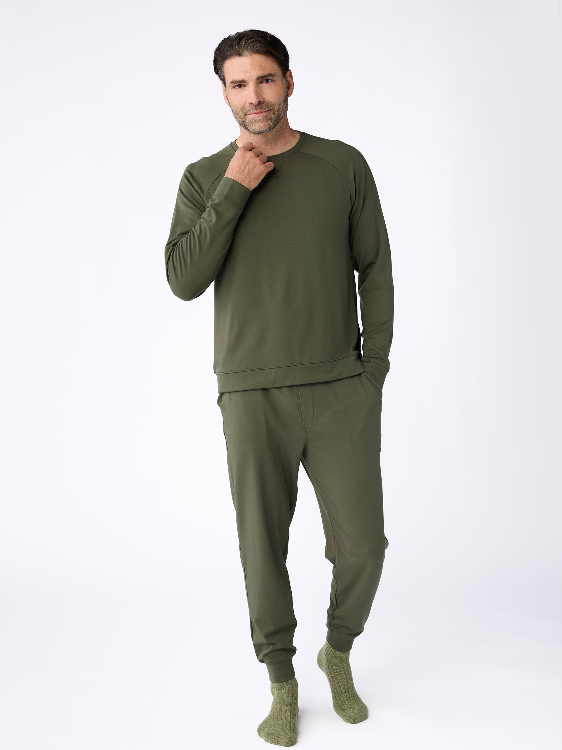 Men's Brushed Bamboo Jogger Set