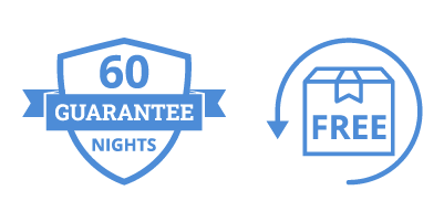 60-night guarantee and free returns icons
