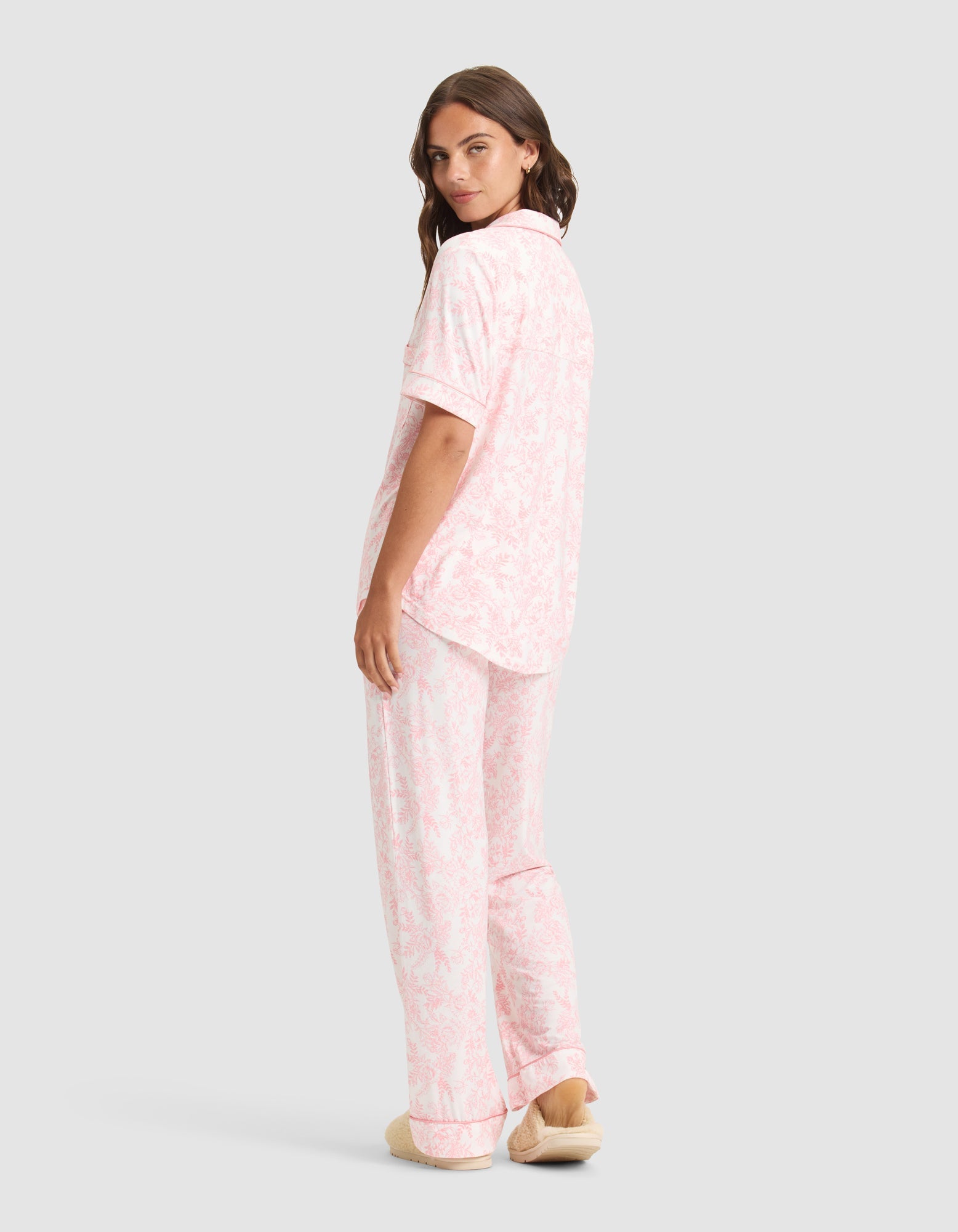 Women's Bamboo Stretch-Knit Short Sleeve & Pant Pajama Set