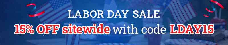 Labor Day Sale banner 15% off with code LDAY15
