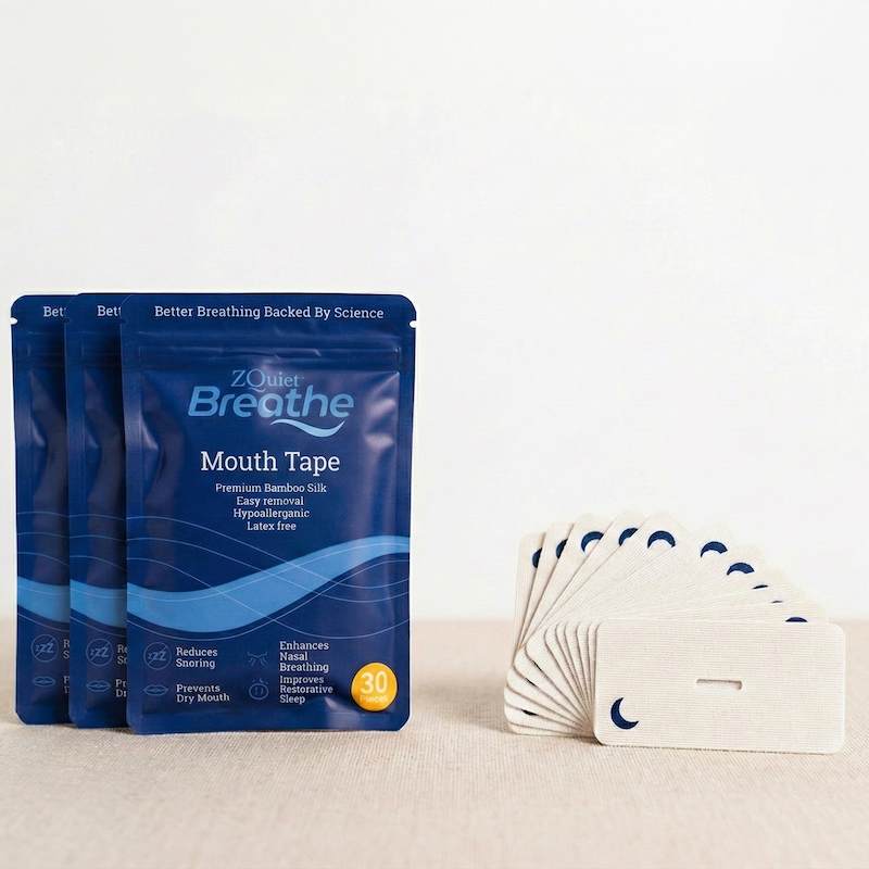 3 packages of ZQuiet Breathe Mouth Tape, 90-day supply