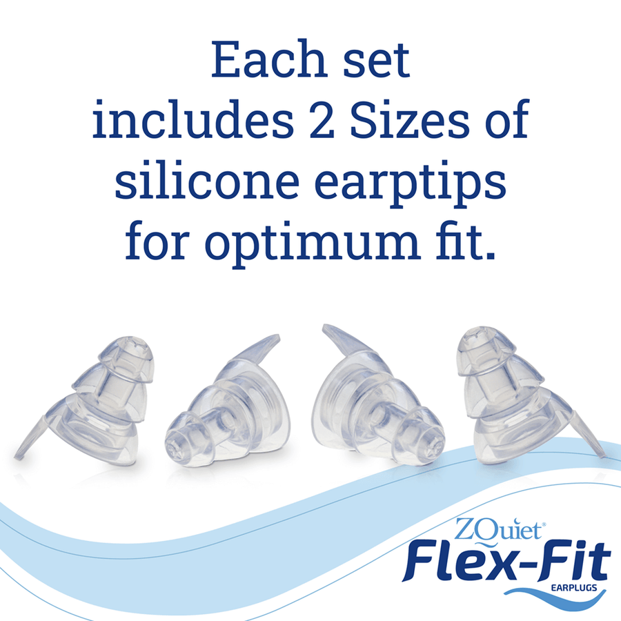 Flex Fit Earplugs with Noise Reduction Technology ZQuiet